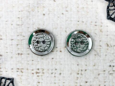 Пуговицы, d 1,5 см, хром