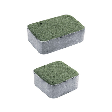 Тротуарная плитка КЛАССИКО - Гранит Зеленый, комплект из 2 видов плит