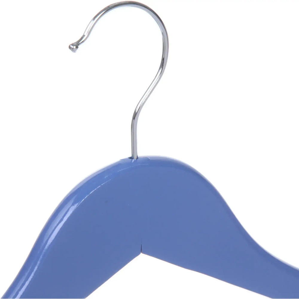 Плечики деревянные с выемками 3шт «ИДЕЯДОМА», цвет голубой, 40*21см (Селфи)