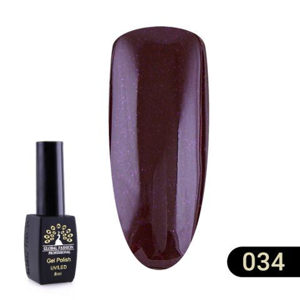 Гель лак BLACK ELITE 034, Global Fashion 8 мл