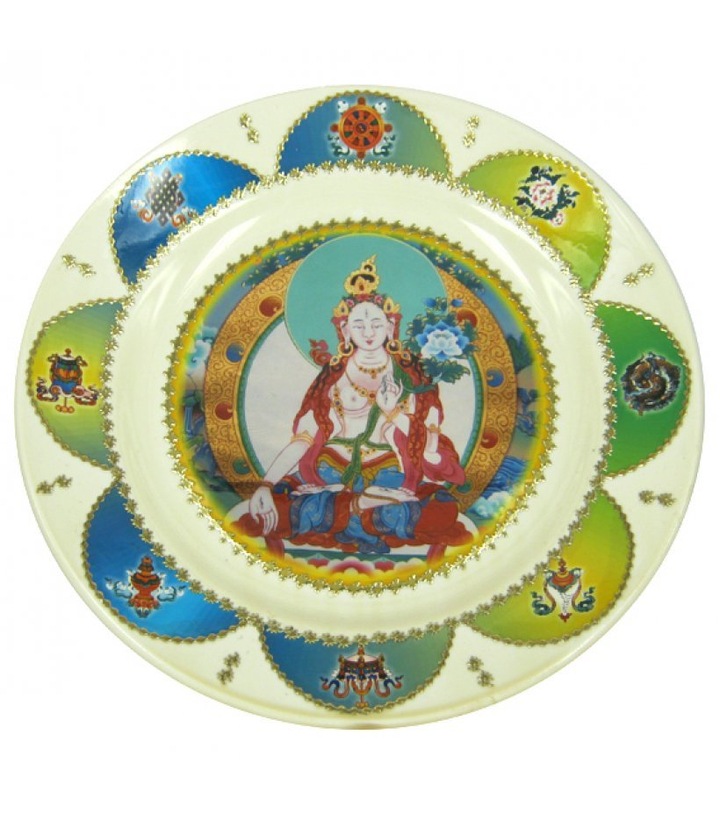 Тарелка декоративная Белая Тара керамика 20 см.