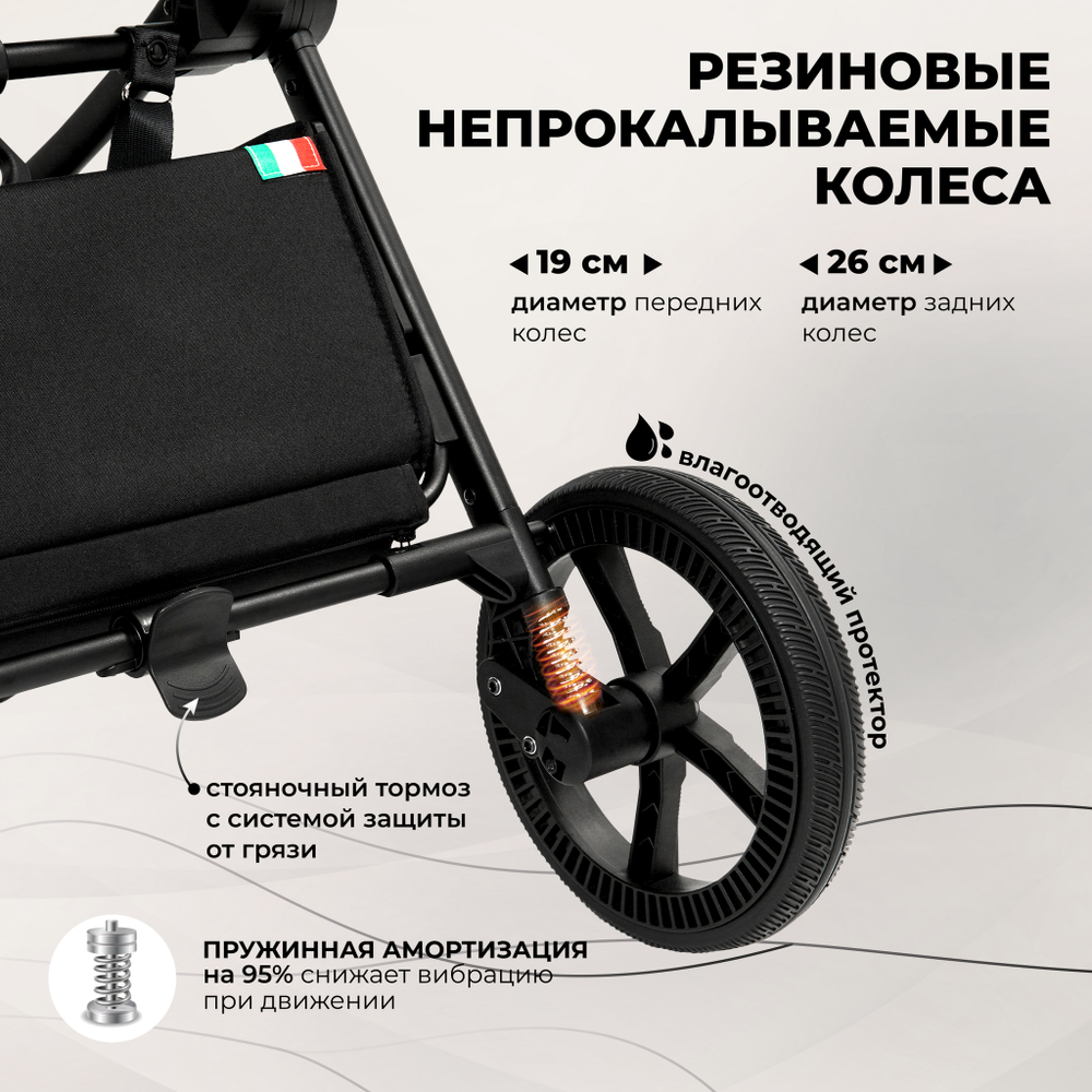 Коляска 2в1 Sweet Baby Stella Dark Grey