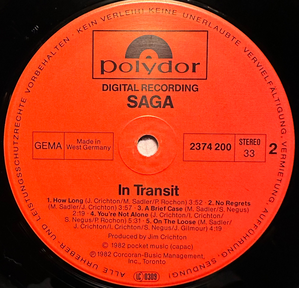 Saga - In Transit (Германия 1982г.)