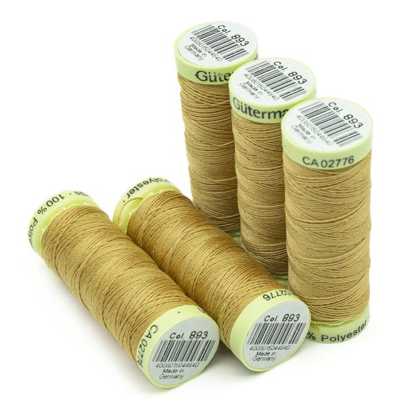 Нитки отделочные Gutermann Top Stitch 30 (30 метров), 5 кат. | 893 бежево-желтый