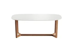 Стол обеденный Cross 2 200*95 см (белый, бук)