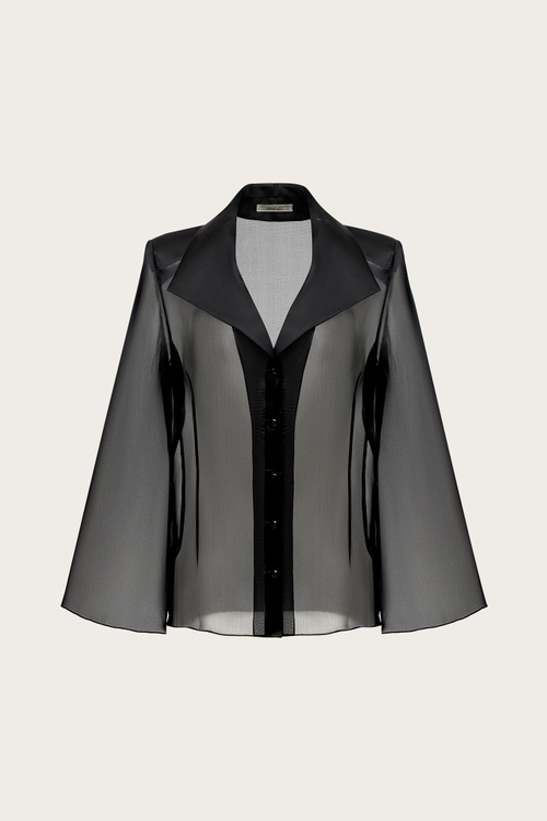 БЛУЗА ИЗ ЧЕРНОЙ ОРГАНЗЫ