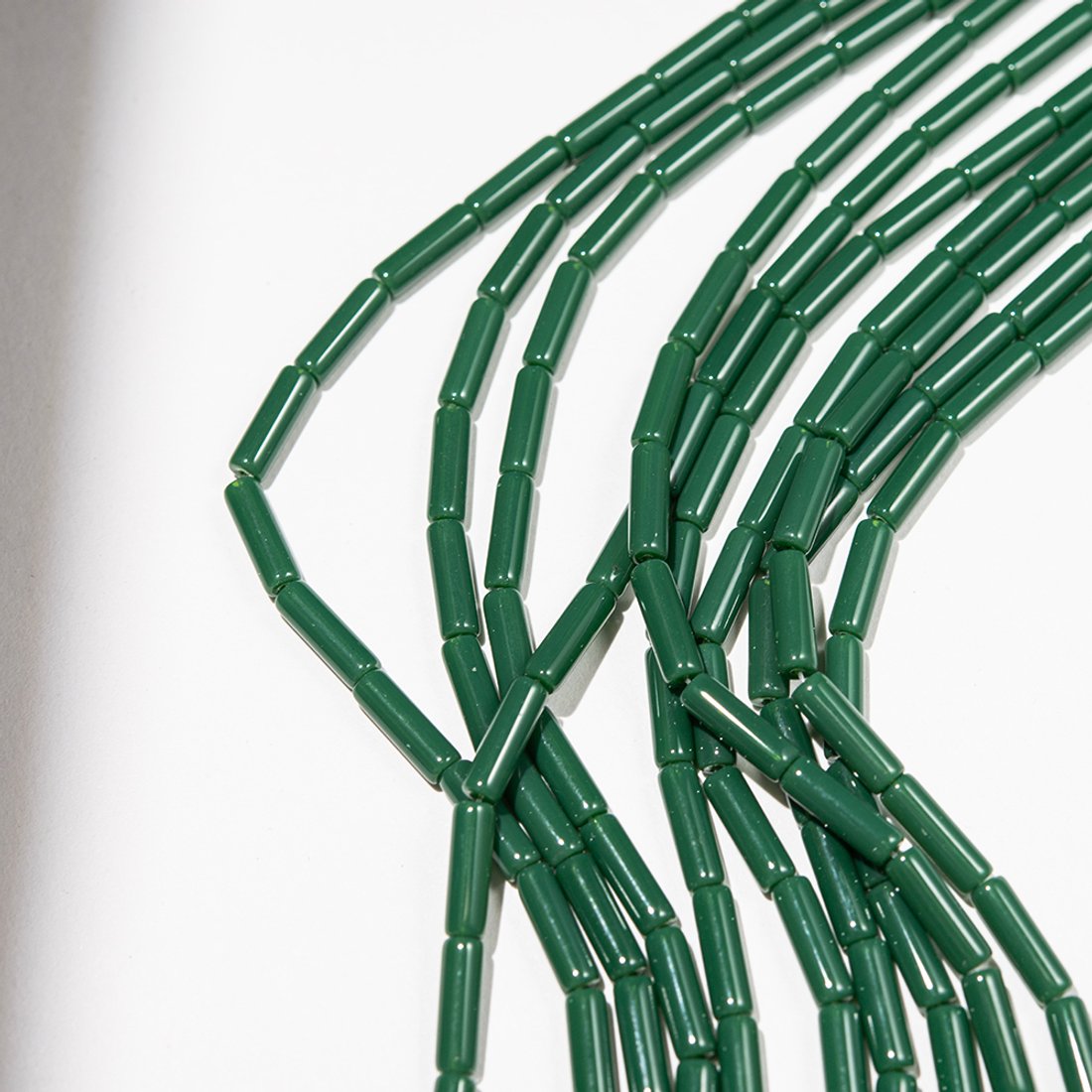 Зеленый агат (имитация), трубочки, 4,5*13,5мм