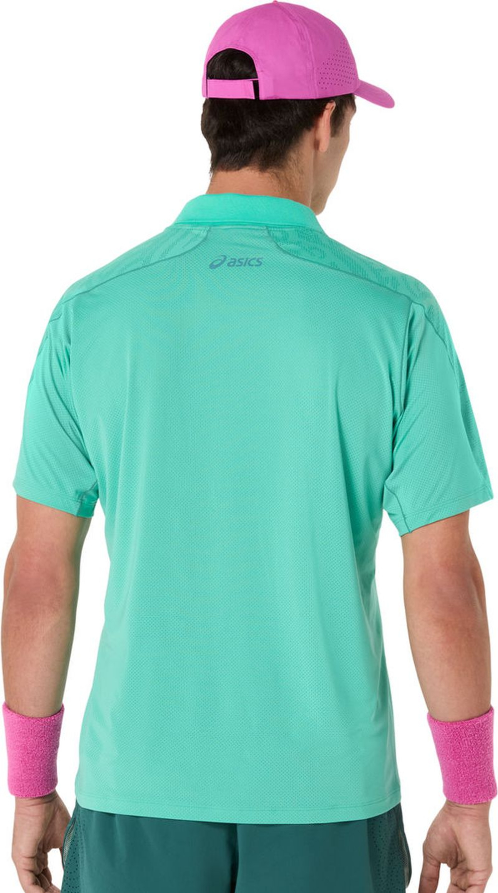 Мужское теннисное поло Asics Match Jacquard Short Sleeve - aurora green