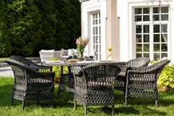 "Эспрессо–150 S" обеденная группа плетеная, цвет графит