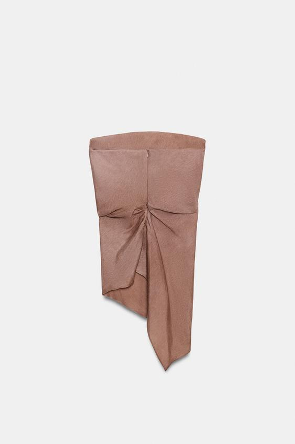 ZARA ТОП АСИММЕТРИЧНОГО КРОЯ ИЗ СМЕСОВОГО ЛЬНА — ZW COLLECTION, ЛИНЯЛЫЙ РОЗОВЫЙ