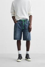 Шорты straight fit denim