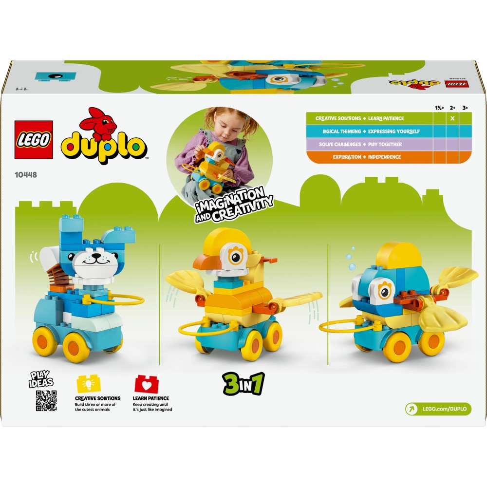 Конструктор LEGO DUPLO 10448 Зверушки на колёсах 3 в 1 — фото 4