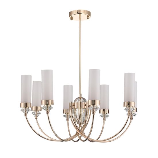 SL1402.253.08 Люстра подвесная ST-Luce Латунь/Прозрачный  E14*8 40W Elegra