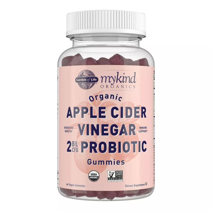 Жевательные мармеладки с органическим яблочным уксусом, Organics Apple Cider Vinegar Original, Garden of Life, 60 капсул