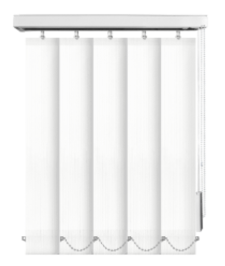 Жалюзи вертикальные Стандарт 89 мм, тканевые ламели "Лайн" арт. 9065, цвет белый