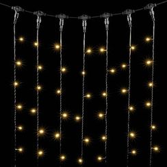 Светодиодный занавес 2*1 м., 200 теплых белых LED ламп, черный провод ПВХ, Beauty Led (PCL202-11-2WW)