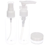 Флаконы дорожные в ZIP пакете 3шт «COMFORT», цвет крышек белый, (60*2мл,10мл)