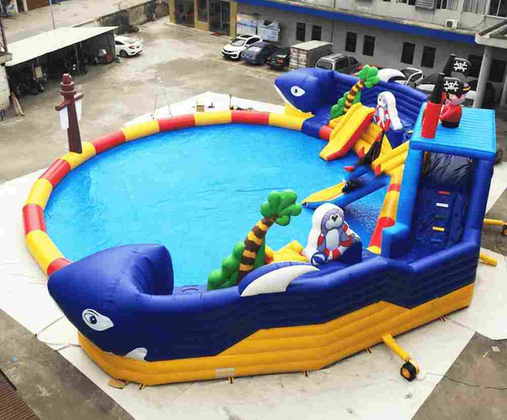 Наземный аквапарк «Синий кит» с бассейном, 20×20×7 м