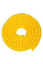 Оплетка спиральная пластиковая защита 1 метр желтая