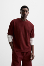 Футболка relaxed fit из рельефной ткани