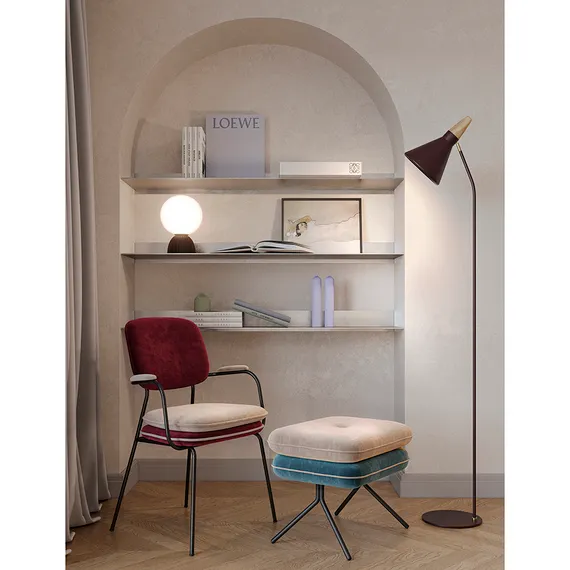 Пуф pea, велюр, бежевый/сине-зеленый