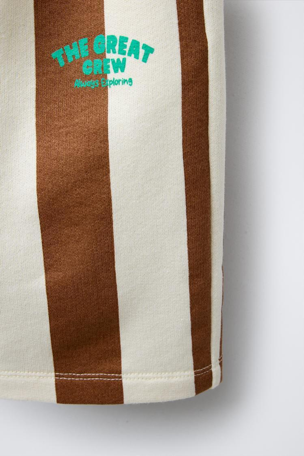 ZARA ШОРТЫ-БЕРМУДЫ В ПОЛОСКУ С НАДПИСЬЮ, ПОЛОСКИ