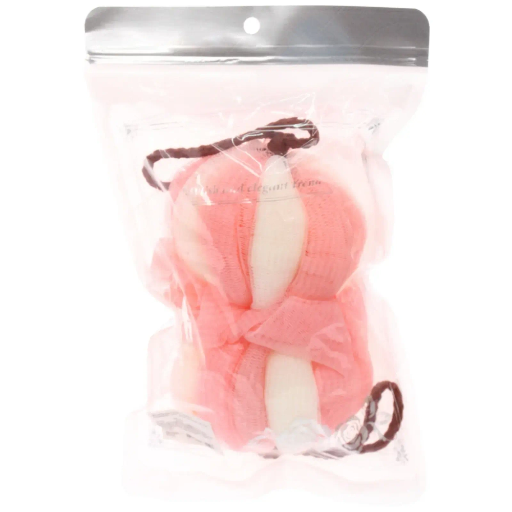 Мочалка нейлоновая «Premium - PANADERA», цвет , белый /розовый, 19*12см (ZIP пакет)