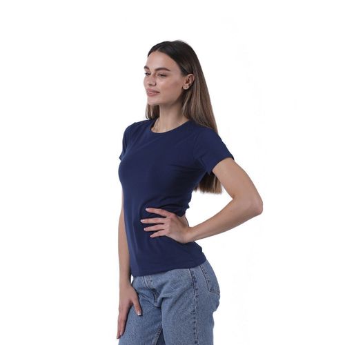 Женская футболка темно-синяя Sergio Dallini SDT651-3