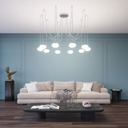 Citilux ATMAN SMART CL226A091 LED RGB Умная подвесная люстра Матовый Хром