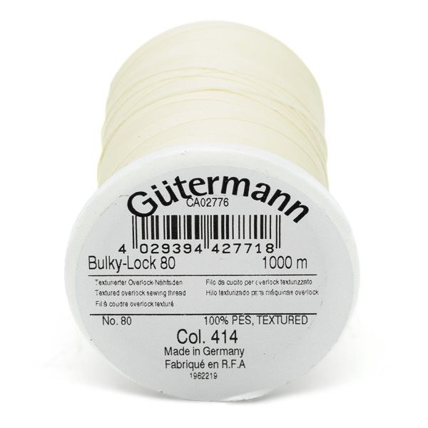 Нить текстурированная Gutermann Bulky-Lock 80 (1000 метров), 5 кат. | 414 св.кремово-бежевый