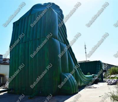 Коммерческий надувной батут-горка "Тропический спуск", 21*6*11 м.