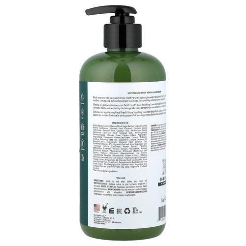 Petal Fresh, Pure, успокаивающий гель для душа, лаванда, 475 мл (16 жидк. унций)