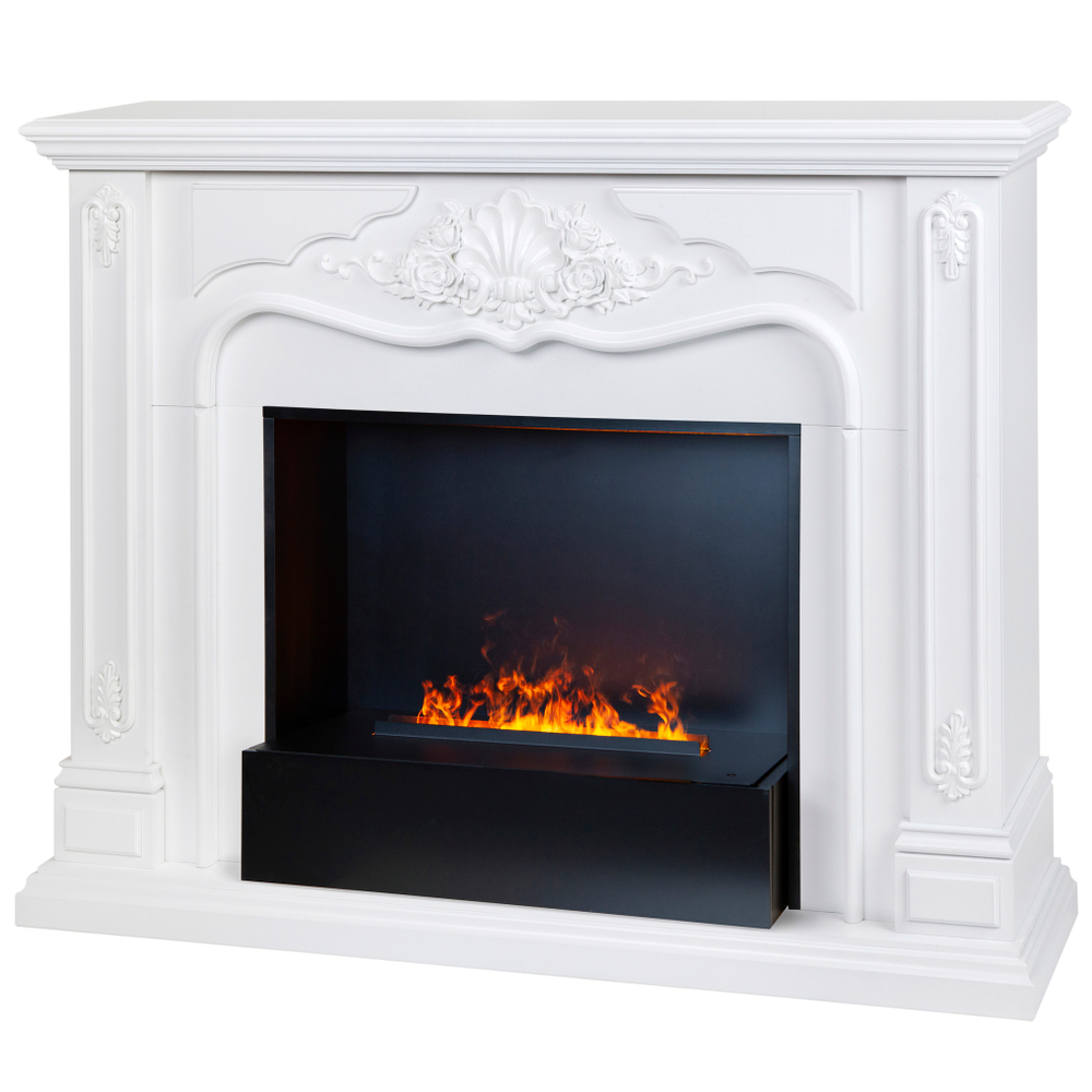 Каминокомплект Real Flame Victoria 26 WT с очагом 3D Cassette 630 Black Panel