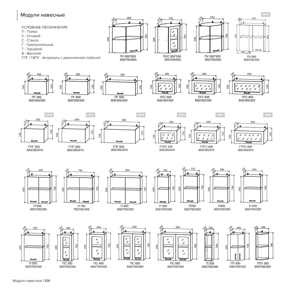 Модульный кухонный гарнитур «Монако» 2200 (сандал), ЛДСП/МДФ, ДСВ Мебель