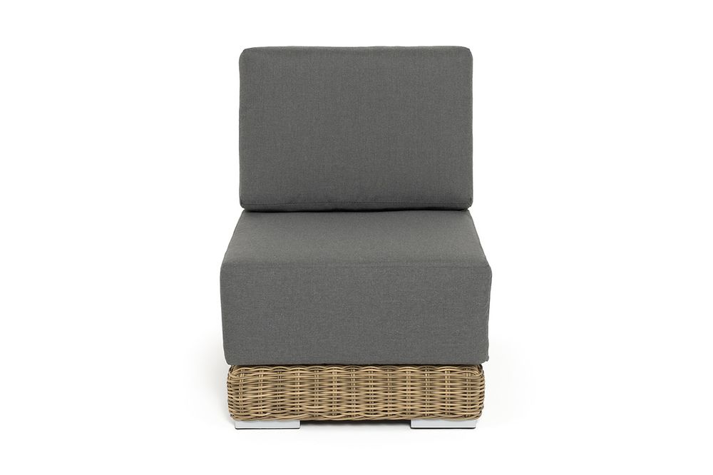 "Капри" модуль диванный прямой с подушками, цвет соломенный