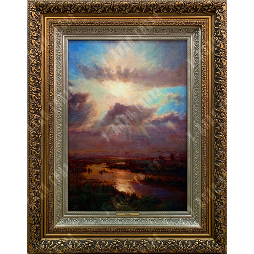 Туманов Семён Исаевич. Небеса. СССР. Холст, жикле.