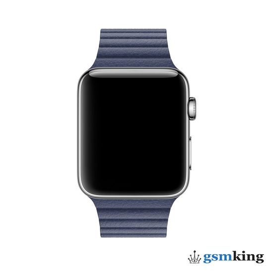 Apple Leather Loop for Apple Watch 42|44|45|49mm Midnight Blue (Тёмно-синий) MLHL2ZM/A