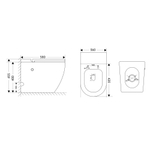 Унитаз ABBER Bequem AC1115PMB приставной черный матовый с импульсным смывом