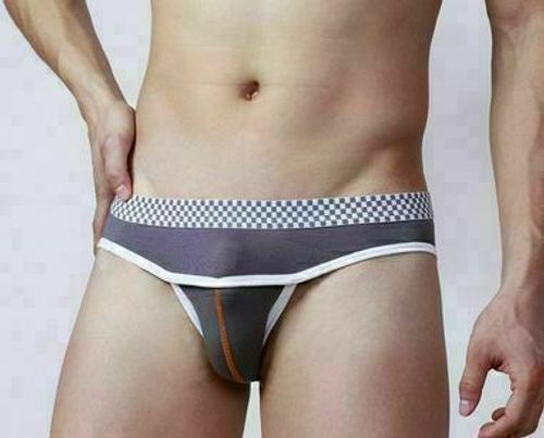 Мужские трусы брифы серые с карманом Superbody Pocket Brief Grey