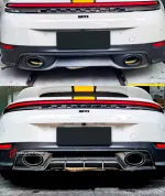 Карбоновая замена нижней части заднего диффузора для PORSCHE 911 992.2 CARRERA 2025+