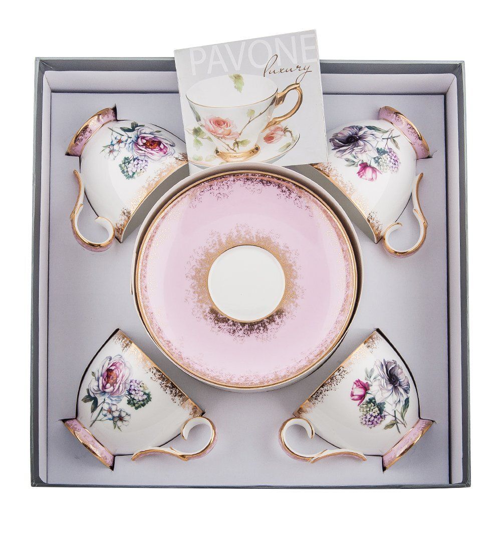 Pavone JK-122 Чайный набор на 4 перс. «Цветок Неаполя» (Fiore Napoli  )