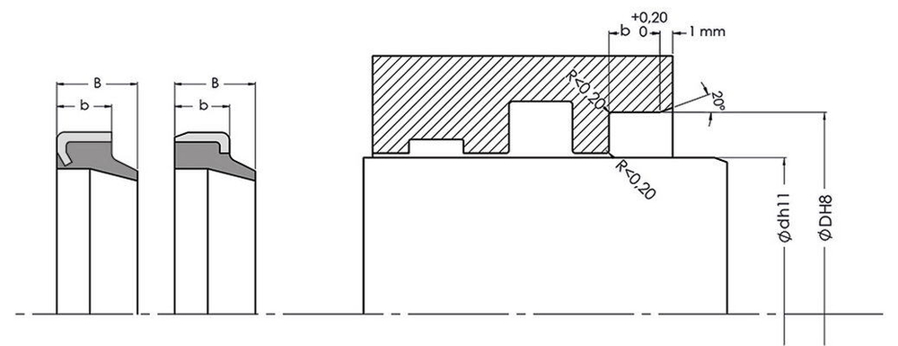 A203-045 PU Грязесъёмник штока армированный 45-55-7/10