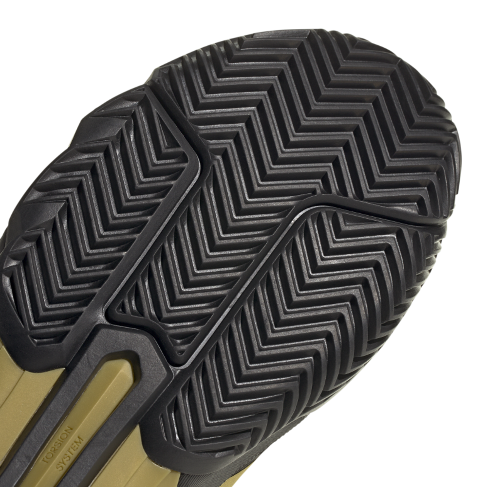 Мужские кроссовки теннисные Adidas CourtJam Control 3 - core black/gold metallic/core black