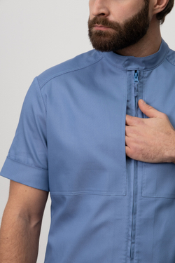 Туника с кокетками-карманами