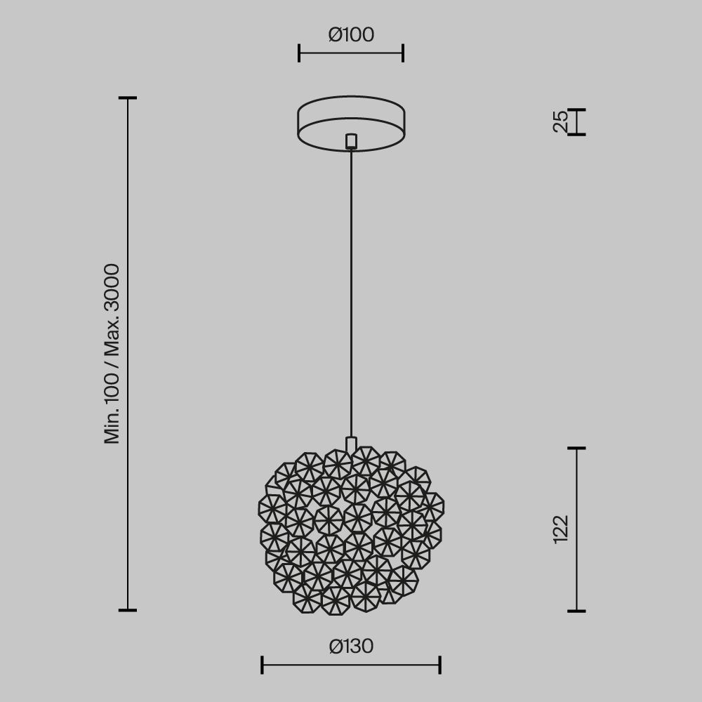 Светильник подвесной Maytoni   MOD487PL-01BS