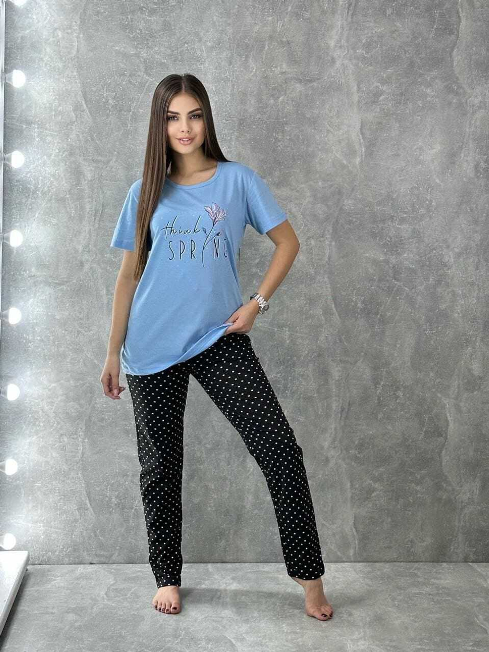 Пижама х/б штаны+футболка УШФ008