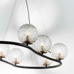 815287 Люстра BARI 8х10W(led) G9 ЧЕРНЫЙ МАТОВЫЙ/ЗОЛОТО