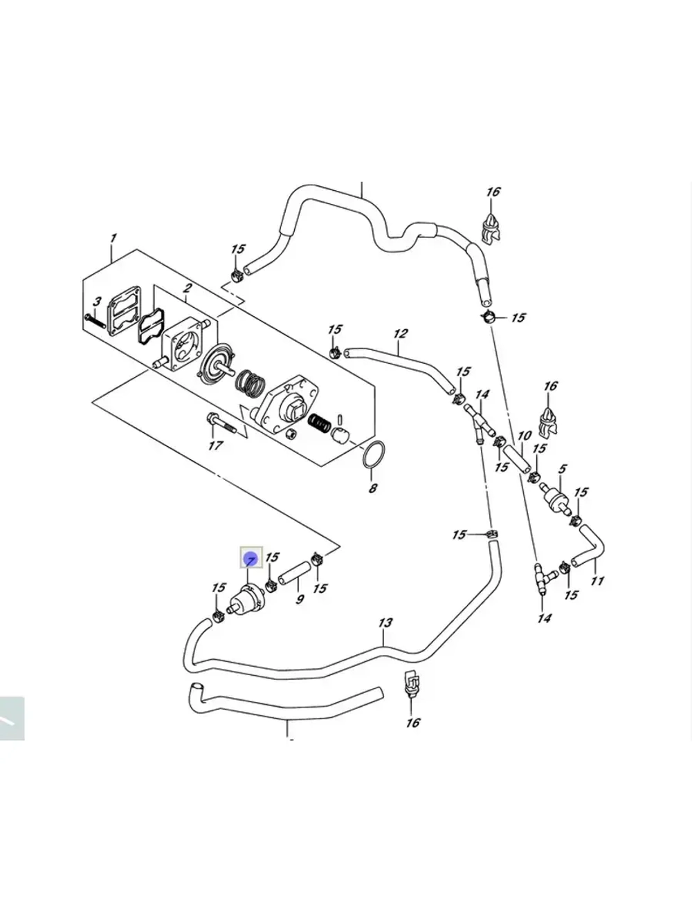 Фильтр топливный для лодочных моторов Suzuki