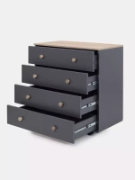 Комод RANT "ELSA PRO" с органайзером 80 см. 4 ящика (арт.125) Moon Grey