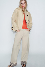 КОРОТКИЙ ВОДОНЕПРОНИЦАЕМЫЙ ТРЕНЧКОТ ZW COLLECTION - ZARA